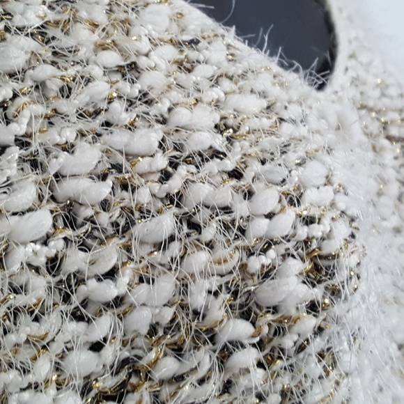 Lane Bryant Sweater White Gold Fringe 22/24 - Picture 4 of 8